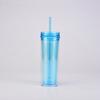 18Oz Double Plastic Water Cup Skinny Transparent As Acrylic Water Cup With Straw