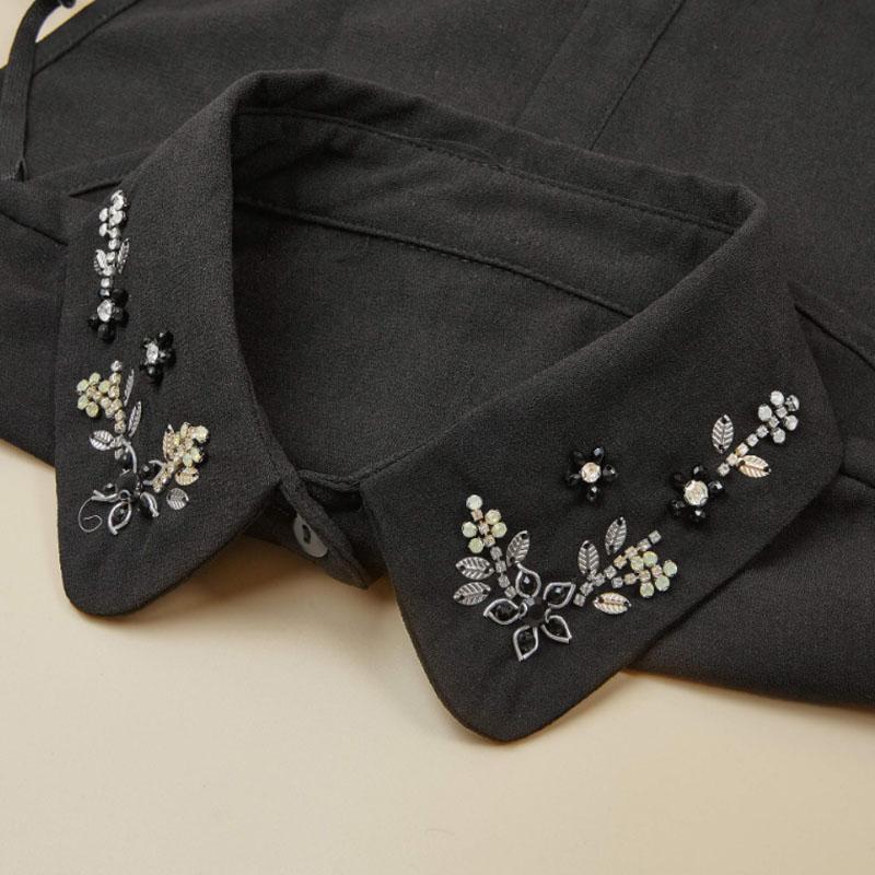 Fashion White Detachable Fake Collar Women's Lace Chiffon Lapel Half Shirt Tie False Collar Woman Fashion Accessory for Women