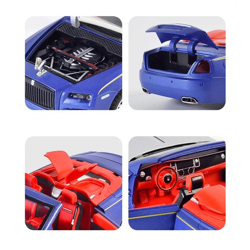 1/32 Rolls Royces Dawn Coupe Модель автомобиля из литого металла Игрушечные транспортные средства Модель автомобиля Моделирование Звук и свет Детские игрушки Подарок