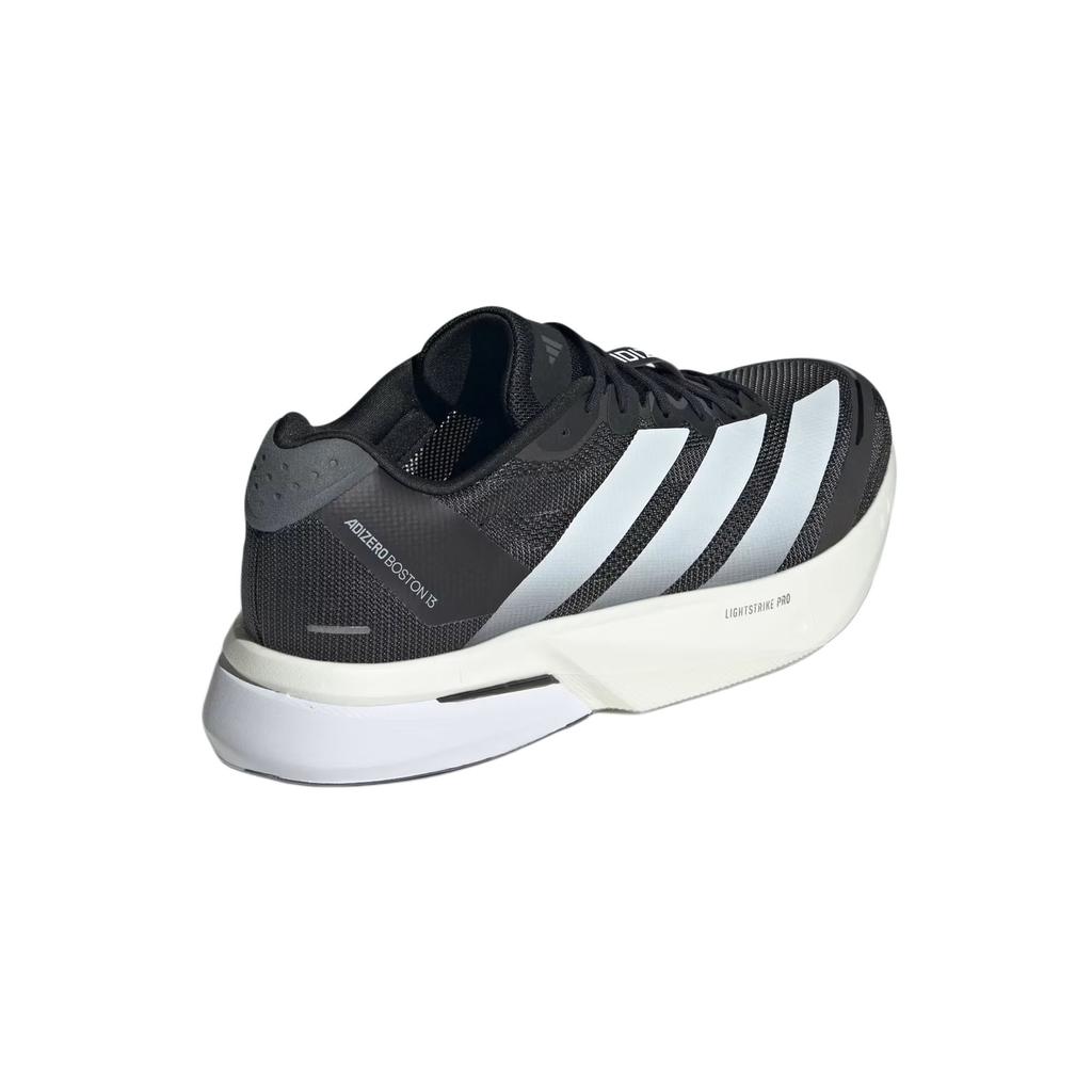 Adidas Adizero Boston 13 Черный Белый Серый Мужские Кроссовки Core-Black Cloud-White Grey-Five JS4938