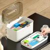 Органайзер для хранения вещей, контейнер для хранения, 2-слойный чехол, прозрачная коробка для художественных ремесел для столешницы для ногтей