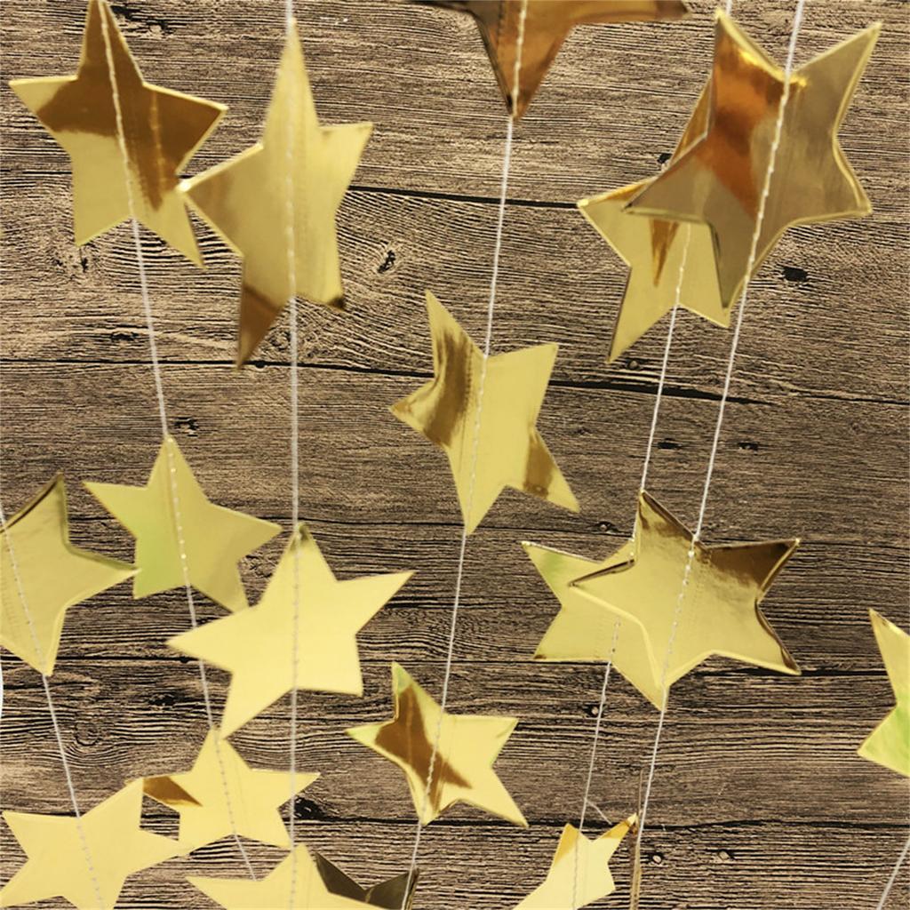 Multipurpose Glitters Star Paper Garlands Streame Fashion Accessory for Party Supplies Wedding Christmas Decoration