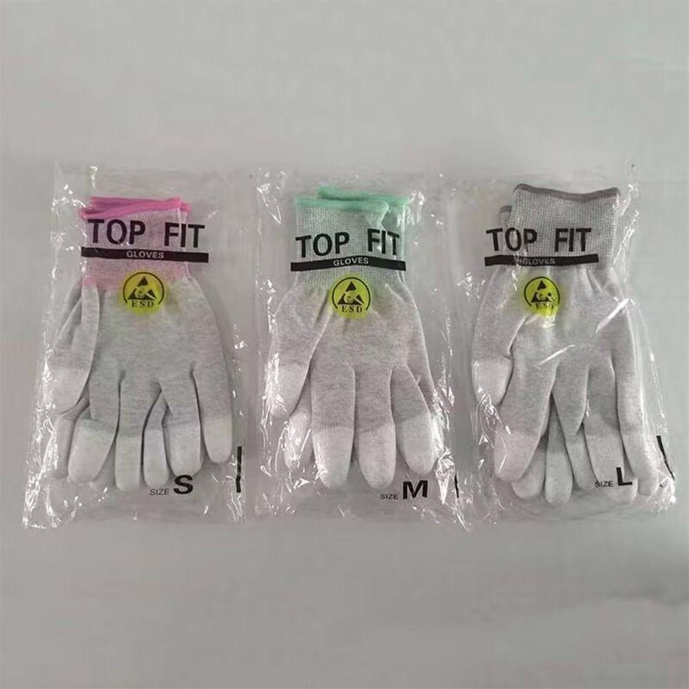 Белые антистатические перчатки, нейлоновые и углеродные защитные рабочие перчатки, рабочие перчатки для инструментов, электронные