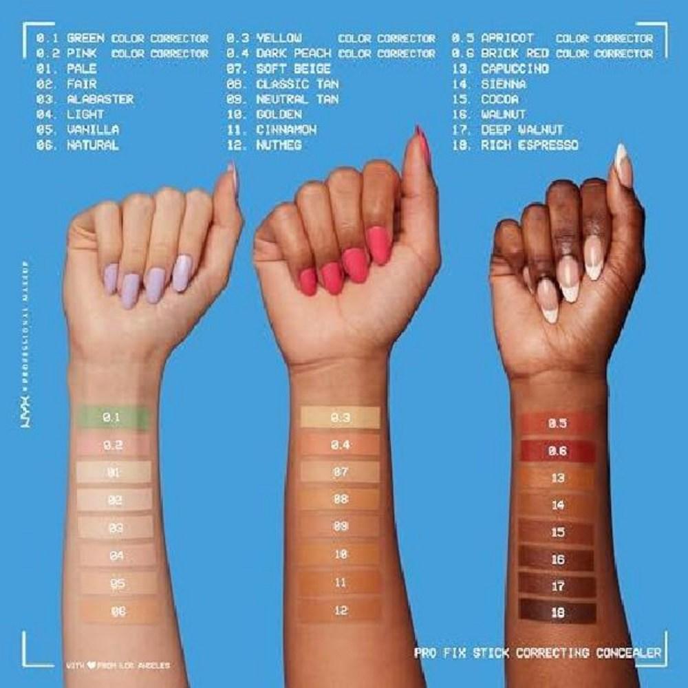 Палитра корректирующих средств Nyx Professional Makeup Concealer Color Correcting с легкой формулой 9 г