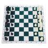 Chess Set Plastic Chess Board Set Desktop Game with 50x50cm Artificial Leather Board for Party