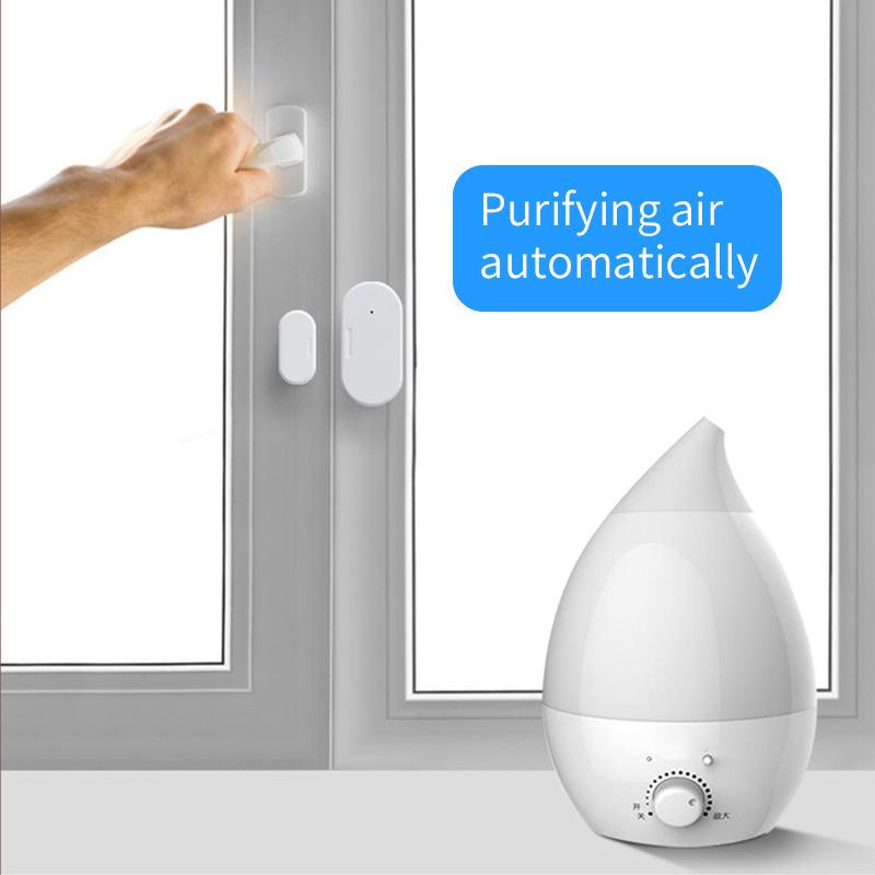 Zigbee 3.0 Smart Door & Window Sensor Open Close Alarm Built-in Brightness/Luminance Detector Works with Alexa Google Home