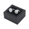 Plastic Jewelry Display for Case Black Flip Cover Rotating Cufflinks Box Packaging Gift Box Jewelry Organizer Easy To Ca
