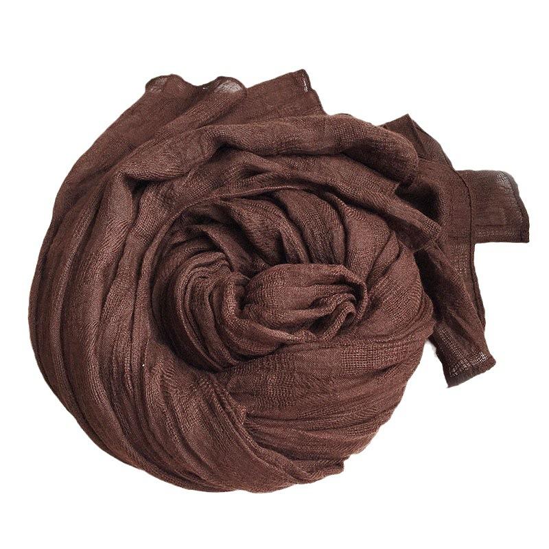 Silk Scarf Women'S Mulberry Silk Solid Color Versatile Summer Scarf Thin Sunscreen Outer Shawl Yarn Brown