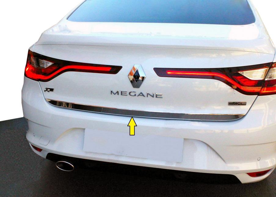 Кромка багажника (Sedan, нерж) OmsaLine - Итальянская нержавейка для Renault Megane IV 2016-2025 гг