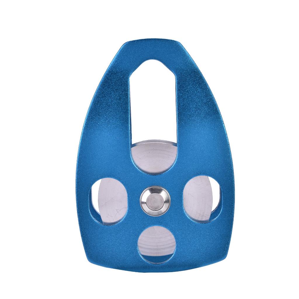 Outdoors Climbing 32KN Rescue Pulley Single Sheave with Swing Plate (Blue)