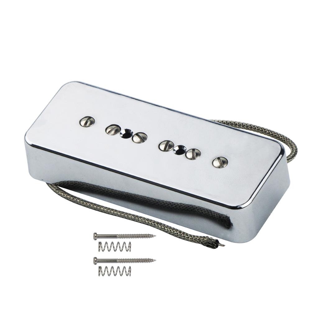 НОВЫЙ 1 шт. Винтажный звукосниматель для гитары Alnico 5 Soapbar P90 P 90 Звукосниматель Аксессуары для гитары Гриф / Бридж, Хром/Черный/Желтый Выберите