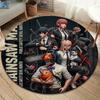 Chainsaw Man Round Area Rug Carpet Rug For Living Room Bedroom Sofa Playroom Decor Nonslip Floor Mat