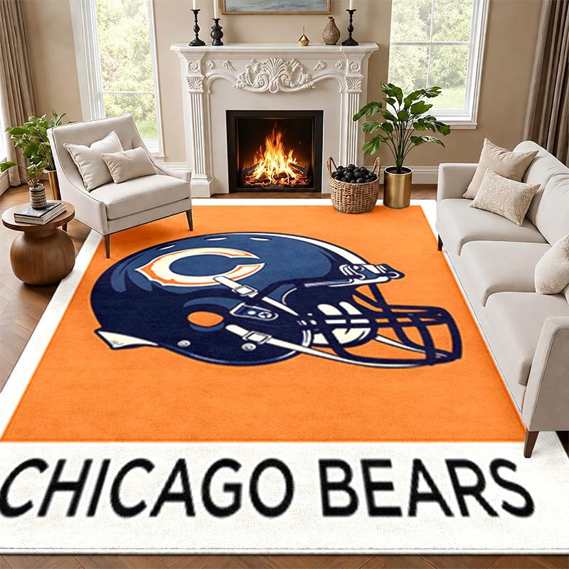 Chicago Bears Carpet Door Mat for Living Room or Bedroom Protective Mat Under Chair Office Decoration Christmas Gift Birthday Present