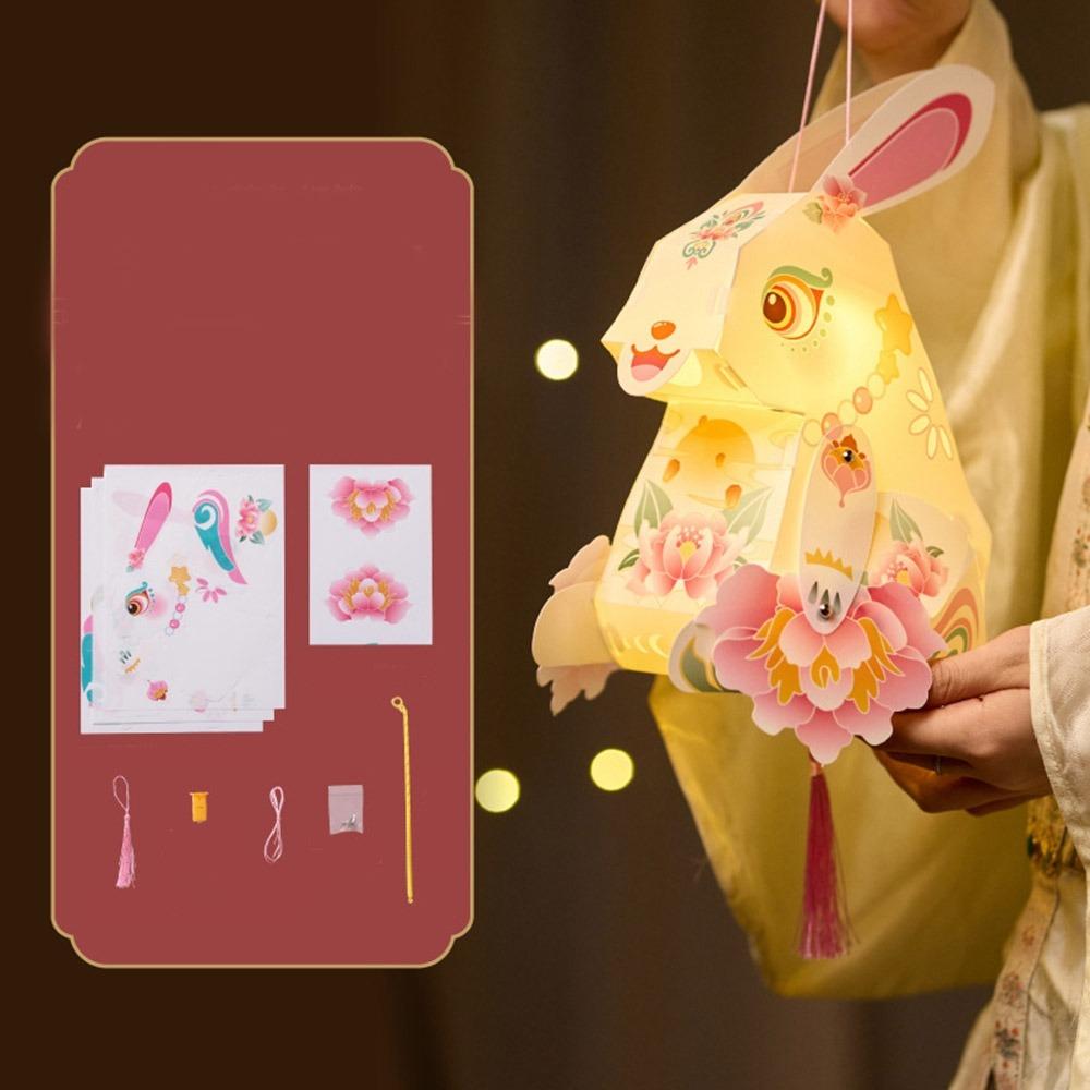 Handmade Chinese Rabbit Lantern Cartoon Mid-Autumn Festival Lantern  Mid-Autumn Festival