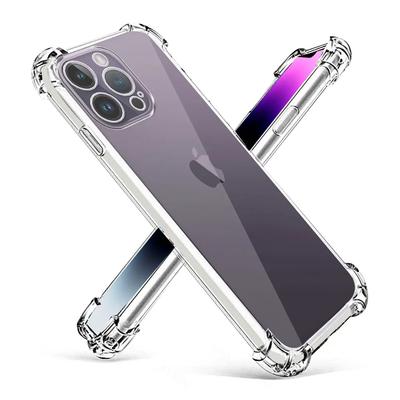 Для iPhone 14 Pro /13 Pro Чехол Прозрачный Противоударный Силиконовый Мягкий Чехол для Телефона Для iPhone 13 14 Pro Max /iPhone 14 Plus Защитная Крышка