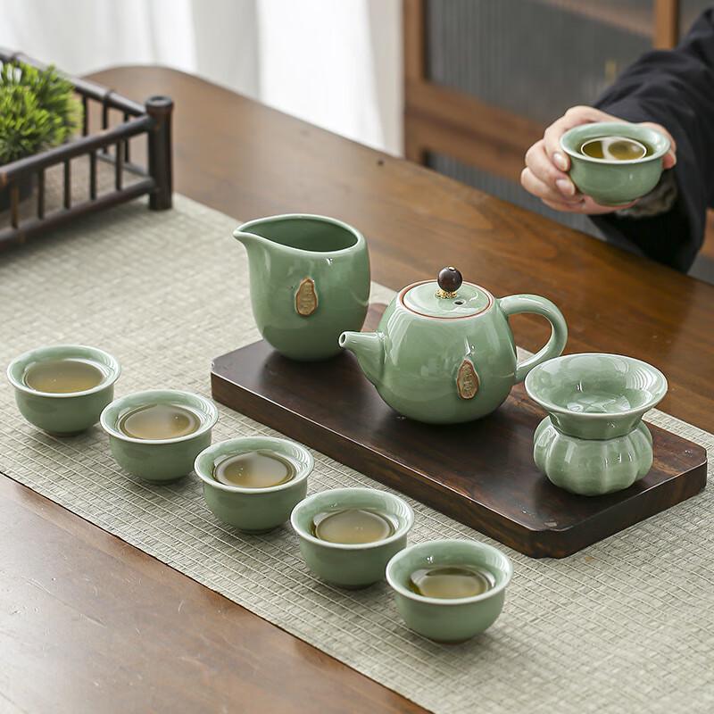 Light Luxury Oriental Ge Kiln Ceramic Tea Set