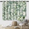 2Pcs/Set Green Floral Polyester Window Curtains  Pastoral Style Nature Flowers Leaves Bathroom Bedroom Decor Blackout Curtains