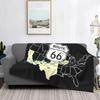 Route 66 Mother Road My Version Blankets Fleece Ultra-Soft Throw Blankets for Bedroom Sofa Bedspread for Living Room/Bedroom