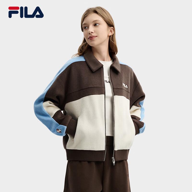 Fila Женская шерстяная куртка с капюшоном в стиле Ян Ми, колорблок