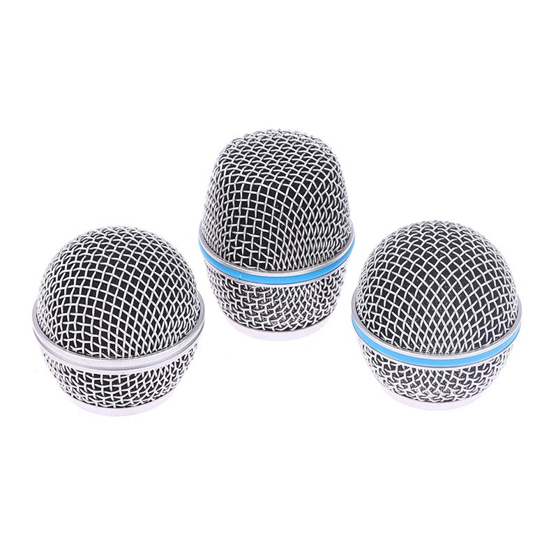 Microphone Replacement Head Steel Sm58 Mesh Handheld Microphone Grill Mesh Head
