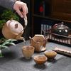 Dan Shi Zhi Yuan Coarse Pottery Teapot & Warming Set