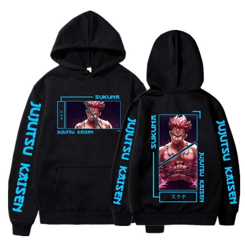 Anime Jujutsu Kaisen Hoodie Funny Ryomen Sukuna Hoodies Vintage Oversized Hooded Long Sleeves Men Women Clothes