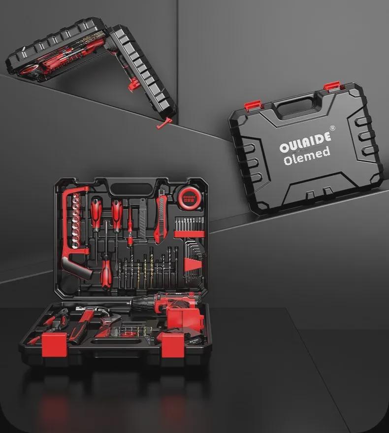 Многофункциональная электрическая дрель и набор инструментов для бытового и плотницкого ремонта