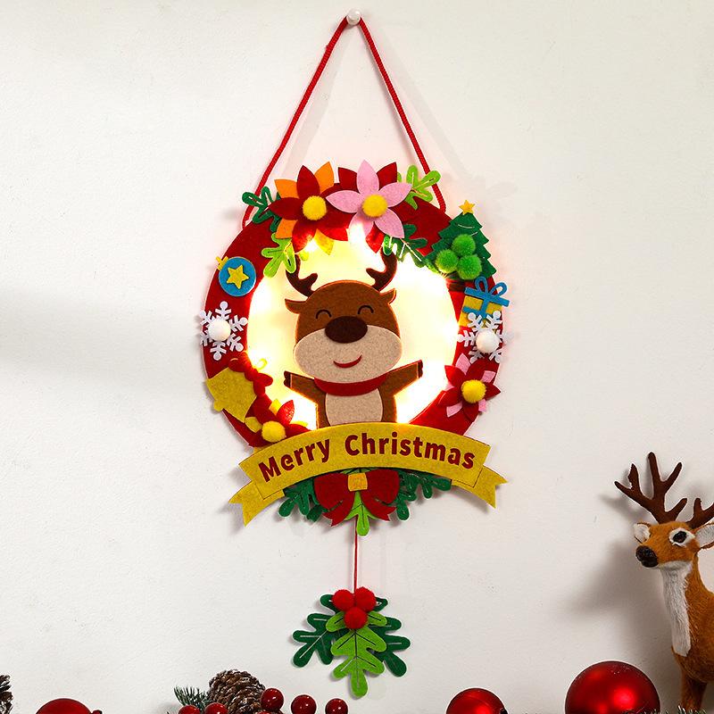 Christmas Decor Children Felt Craft kits DIY Christmas Garlands Wreaths Christmas Craft Kits for Kids DIY