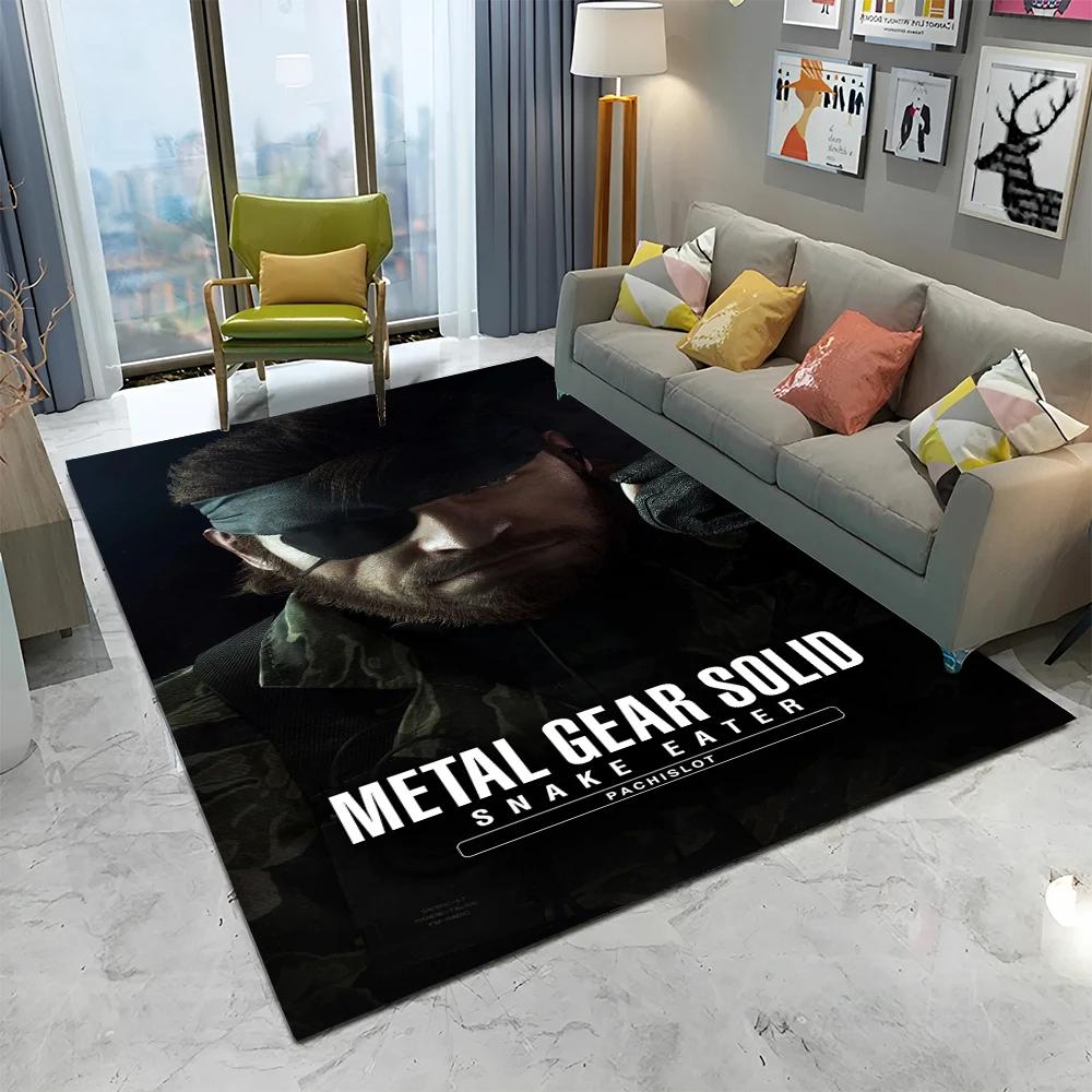 Ковер Ковер Мультяшный для Геймеров Metal Gear Solid для Дома Гостиной Спальни Дивана Придверный Коврик Декор, Детский Ковер Нескользящий Напольный Коврик