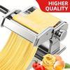 Spaghetti Maker, Pasta Machine with 8 Adjustable Thickness Settings, 2-in-1 Spaghetti Roller and Cutter, Dough Press for Making Noodles