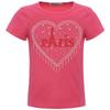 Girls Summer Shirt with Rhinestones In a Heart Motif