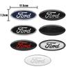 kcajq5 114mm/150mm/175mm Car Front Hood Emblem for Ford Fiesta Range Focus Mondeo Explorer Fusion Transit Edge Auto Rear Trunk Sticker