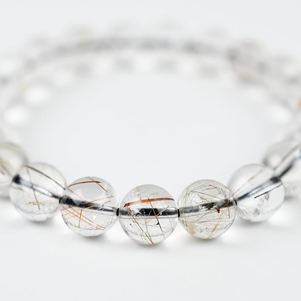 Браслет Eigado Красный Рутиловый Кварц 21 Внутренняя Натуральная Сила Хорошее Плодородие, Бусины, 9 мм, Диаметр Прибл.. 16см, Камень, Камень, Удача, Амулет, Фортуна,