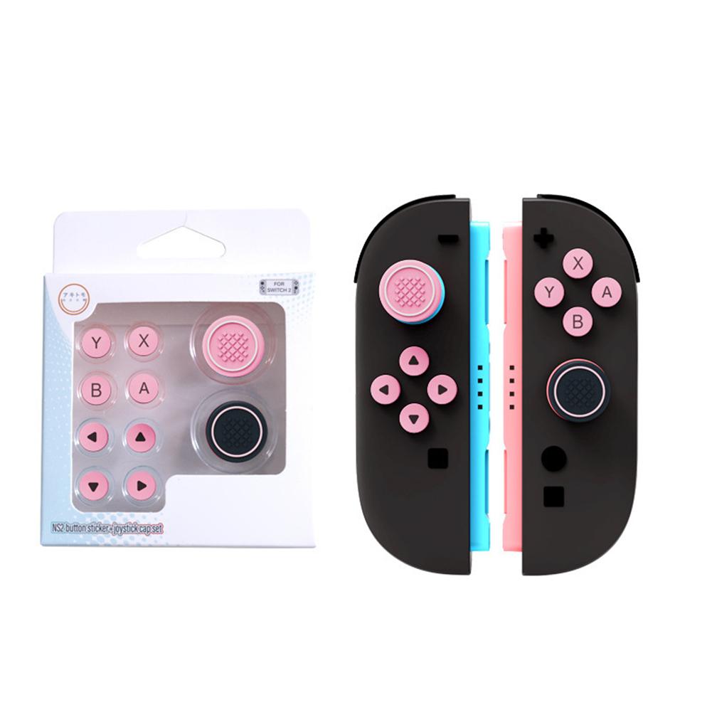 Для Nintendo Switch 2 Накладки на стики Джойстика и Набор Стикеры на Кнопки ABXY для Switch 2 Joycon Комплект Игровых Аксессуаров