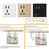 Depoguye Universal USB Wall Socket with Light Switch, 2.1A Dual USB Phone Charging Port, Switch Control Socket  AC110V -250V