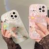 Korea Cute 3d Clear Flower Beads Bracelet Lens Protective Phone Case For Iphone 13 12 11 Pro Xs Max X Xr Shockproof Soft Cover