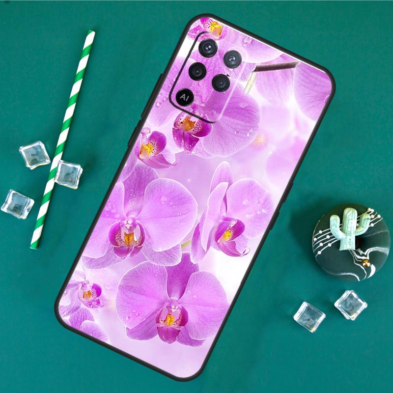 Цветы Орхидеи Цветной Чехол Для Телефона Для Oppo A18 A38 A58 A78 A98 A40 A60 A80 A91 A15 A17 A74 A94 A54 A57S A16 A76 A96