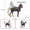 Oenux Mythical Rainbow Pegasus Simulation Animal Figures Model Fairy Tale Fly Horse Action PVC Educational Toys Girl Gift