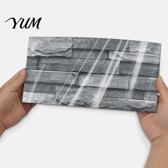 Home Interior Wall Makeover 6Pcs Vintage Faux Stone Self?Adhesive Tiles, Waterproof Oil?Proof Backsplash Kitchen Tiles Sticker, Peel & Stick