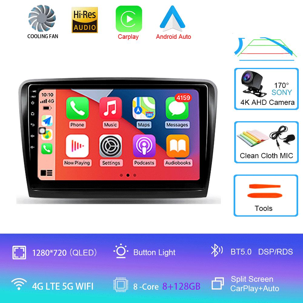For Skoda Superb 2 B6 2008 2009 2010 2011 - 2015 Car Radio Android 14 Navigation Multimedia Player GPS WiFi+4G Video Carplay BT