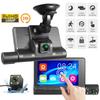 New 4In Car DVR Dash Cam for Cars 3 Lens Video Recorder Carplay Dvr Mirror Black Box IPS 1080P HD Touch Screen Car Accessories