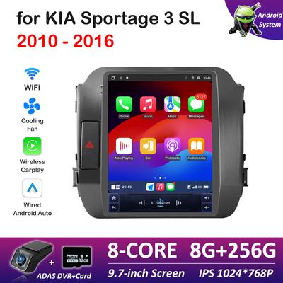 Автомобильный мультимедийный видео-аудио плеер для KIA Sportage 3 SL 2010 2011 2012 2013 - 2016 Беспроводной Carplay WIFI DSP Стерео Bluetooth 4G