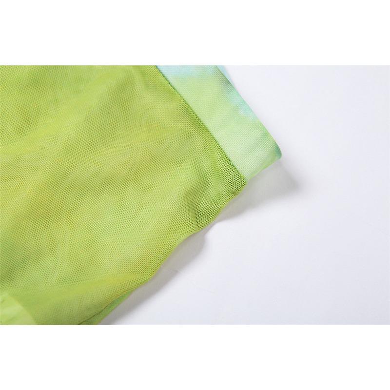 Летние женские сексуальные прозрачные сетчатые принты, дышащие тонкие повседневные брюки с высокой талией и бедрами