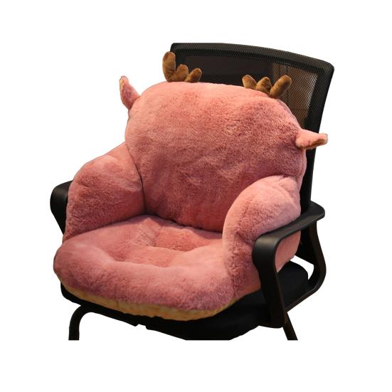 Cute Chair Cushion Comfy Plush Seat Cushion with Backrest Non-Slip Floor Pillow Tatami Seat Pad for Office Lazy Sofa Bedroom