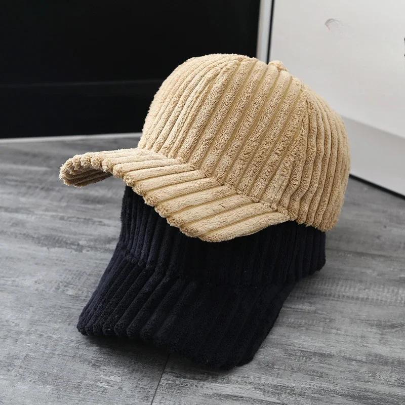 Outdoor Sports Travel Ajustable Baseball Caps Women Corduroy Baseball Cap Men Snapback Hat Winter Hats Girls