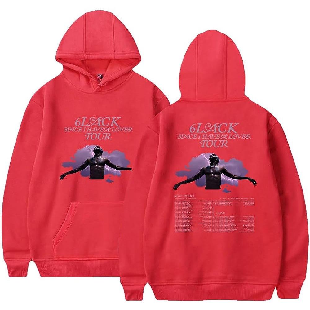 6lack, так как у меня есть любовник, тур 2023, большой размер, женская/мужская толстовка с капюшоном Y2K, уличная одежда, пуловер в стиле хип-хоп, куртка с капюшоном