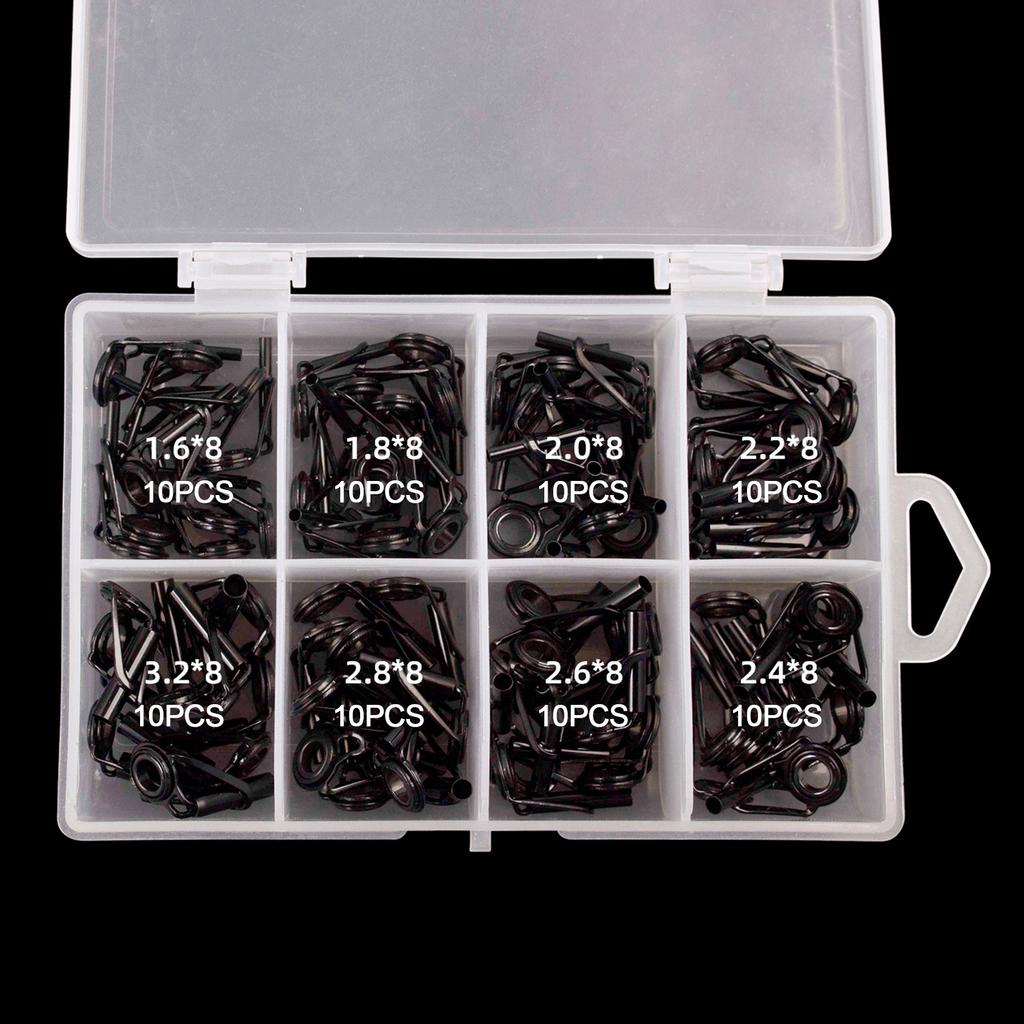 80 шт. насадки для удочки из нержавеющей стали, керамическое кольцо, сменный комплект для ремонта удочки