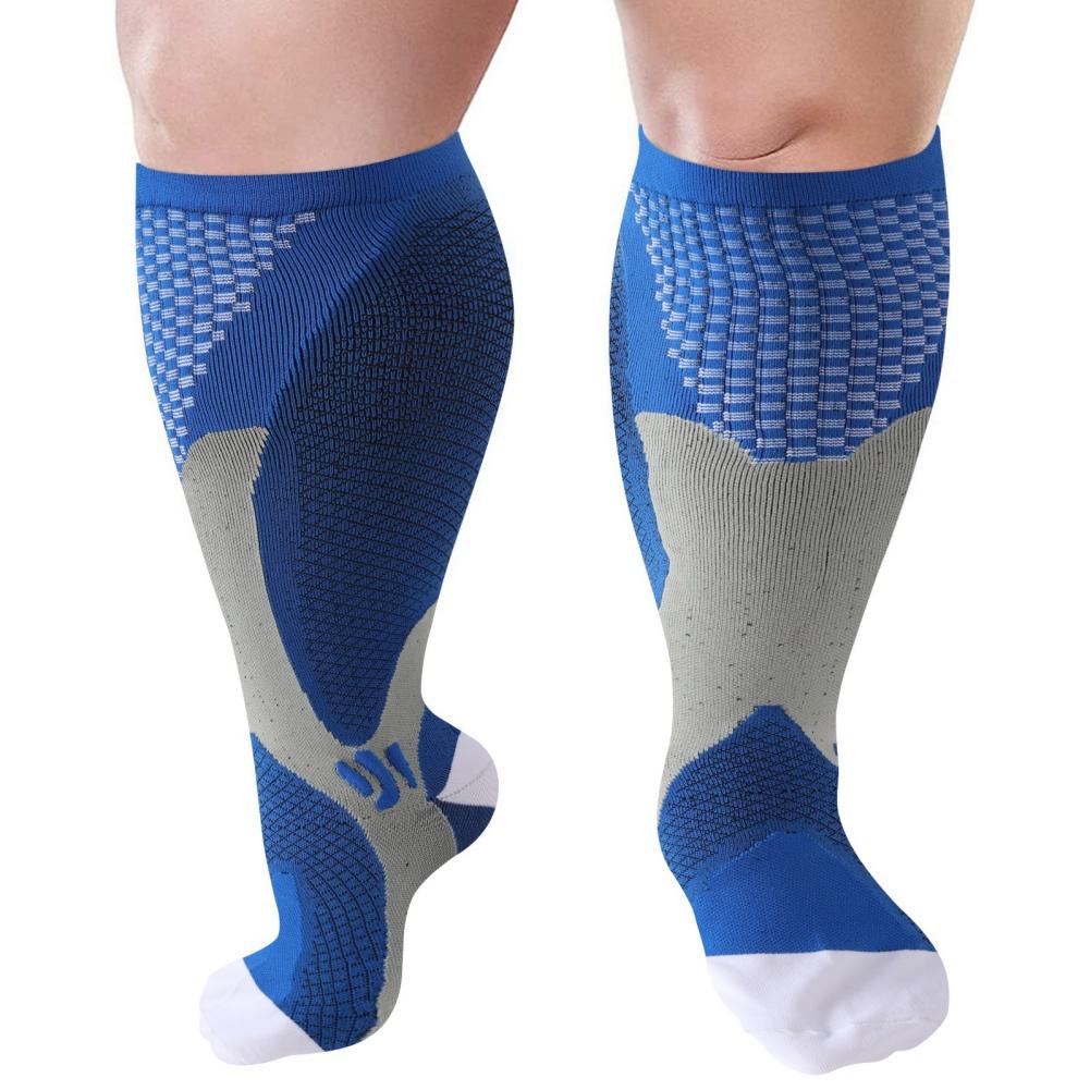Wide Calf Plus Size Compression Socks Reduce Soreness And Swelling Large Size Elastic Breathable Pressure Socks