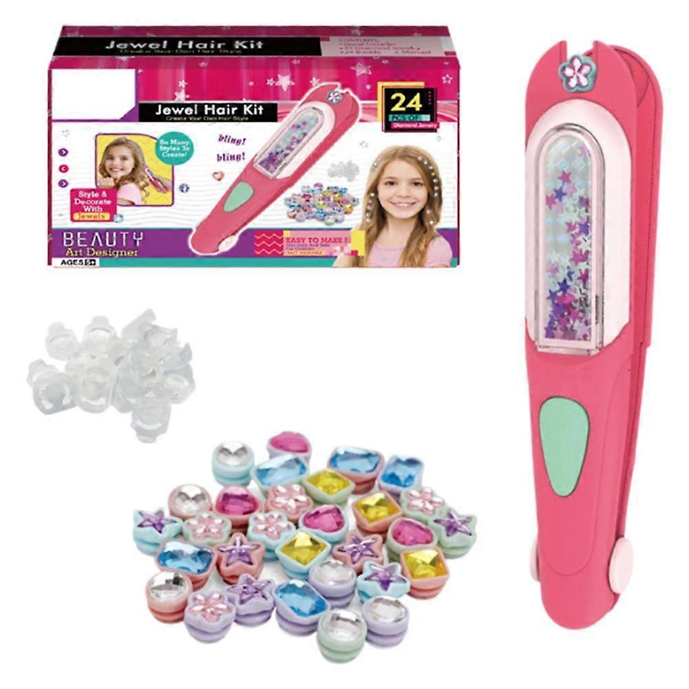 Bead machine toy set Glitter Diamond Styling Tools Hair Gemstone Styling Set