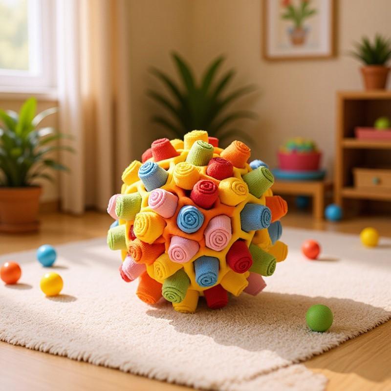 Interactive Scented Puzzle Toy Ball Dogs - Rubber Hollow Treat Dispensing Chew-Resistant Pet Enrichment